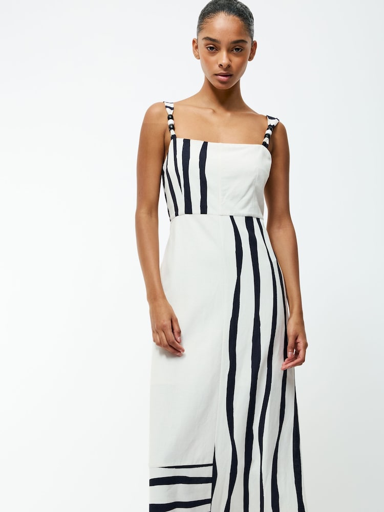 French Connection White Genevieve Ariette Midi Dress - Image 3 of 4