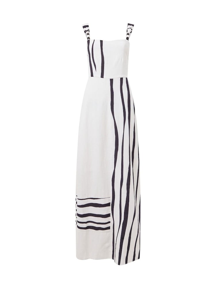 French Connection White Genevieve Ariette Midi Dress - Image 4 of 4