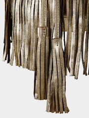 Joe Browns Gold Gold Suede Fringed Bag - Image 5 of 6