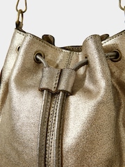 Joe Browns Gold Gold Suede Fringed Bag - Image 6 of 6