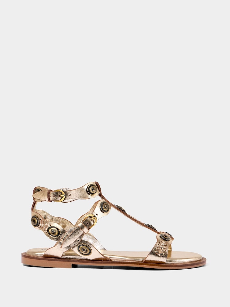 Joe Browns Gold Embellished Gladiator Sandals - Image 2 of 7