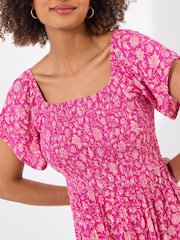 Joe Browns Pink Flattering Shirred Bodice Floral Maxi Dress - Image 2 of 5
