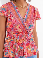 Joe Browns Tropical Palm Print Relaxed Co-Ord Top - Imagen 2 de 5