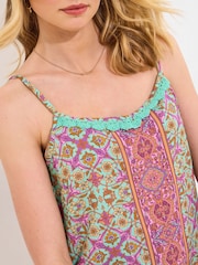 Joe Browns Pink Floral Lace Trim Strappy Cami Top - Image 2 of 5