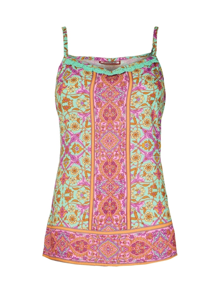 Joe Browns Pink Floral Lace Trim Strappy Cami Top - Image 5 of 5