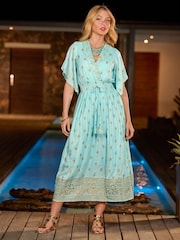 Joe Browns Green Embellished Boho Border Trim Maxi Dress - Image 1 of 7