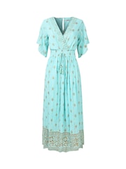 Joe Browns Green Embellished Boho Border Trim Maxi Dress - Image 7 of 7