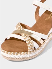 Joe Browns Gold PU Platform Wedges - Image 6 of 6