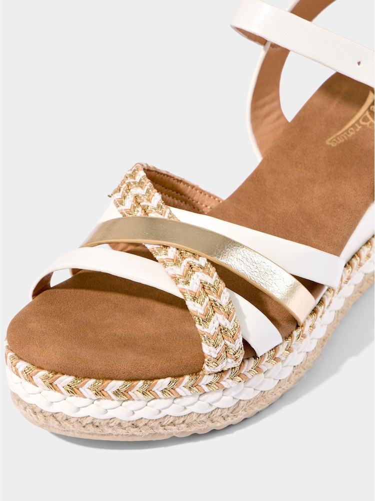 Joe Browns Gold PU Platform Wedges - Image 6 of 6