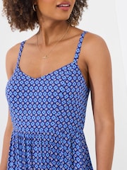 Joe Browns Blue Geo Print Lace Trim Strappy Maxi Dress - Image 2 of 5