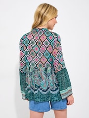 Joe Browns Floral Geometric Boho Tunic Top - Imagem 5 de 7