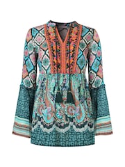 Joe Browns Floral Geometric Boho Tunic Top - Imagem 7 de 7