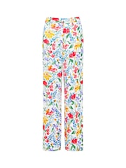 Joe Browns White Bold Floral Print Statement Co-Ord Trousers - Image 5 of 5