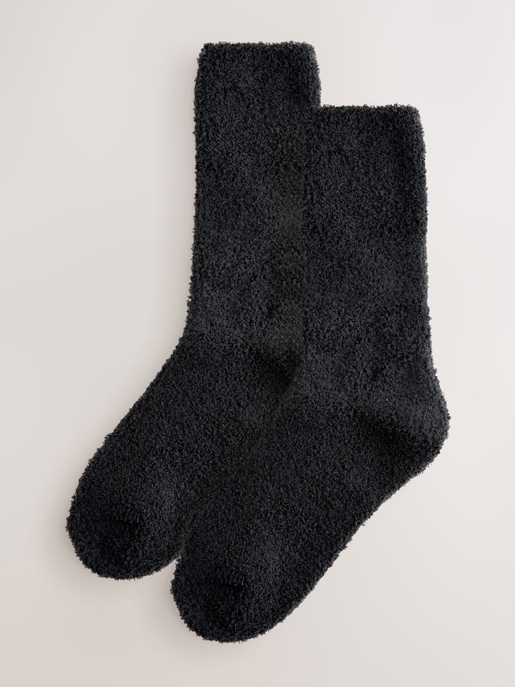 Black Cosy Socks 2 Pack - Image 2 of 6 Black Cosy Socks 2 Pack - Image 2 of 6
