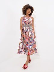Joe Browns MultiMulti Statement Paisley Halterneck Shirred Waist Maxi Dress - Image 1 of 5