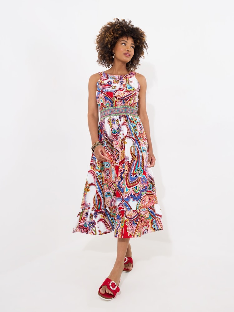 Joe Browns Statement Paisley Halterneck Shirred Waist Maxi Dress - Imagen 1 de 5 Joe Browns Statement Paisley Halterneck Shirred Waist Maxi Dress - Imagen 1 de 5