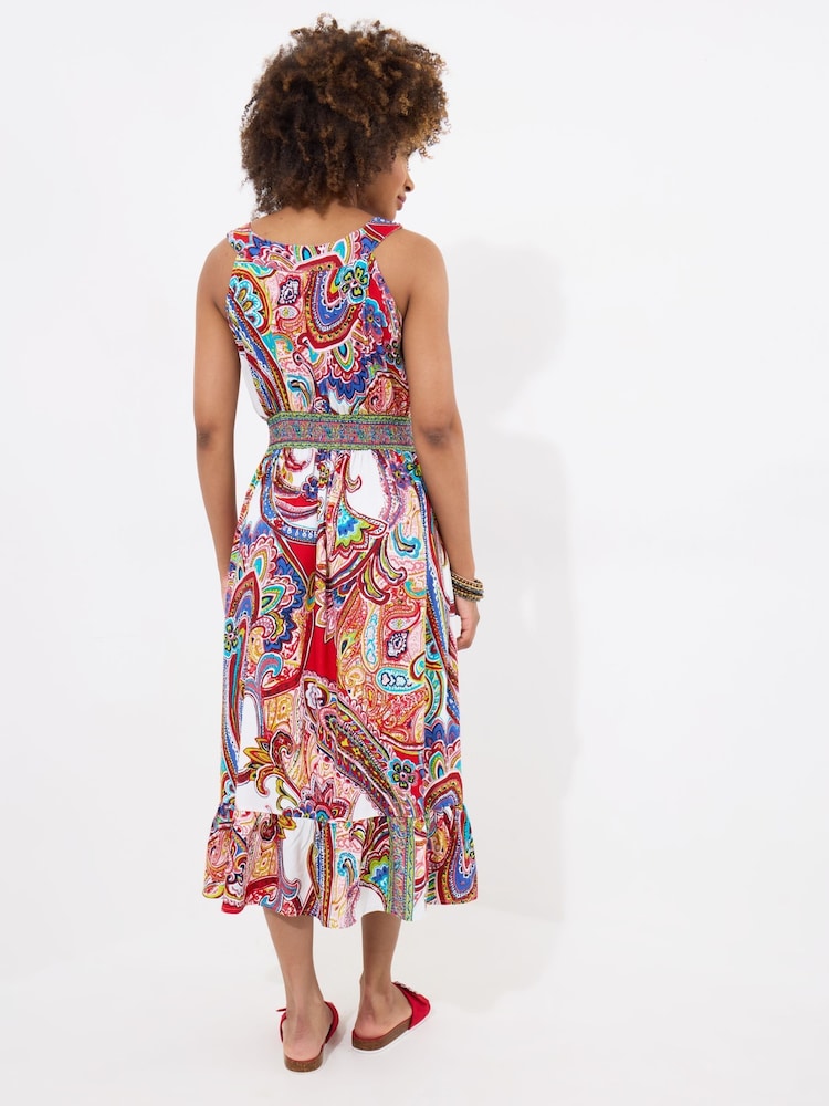Joe Browns MultiMulti Statement Paisley Halterneck Shirred Waist Maxi Dress - Image 2 of 5