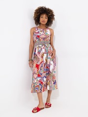 Joe Browns MultiMulti Statement Paisley Halterneck Shirred Waist Maxi Dress - Image 3 of 5