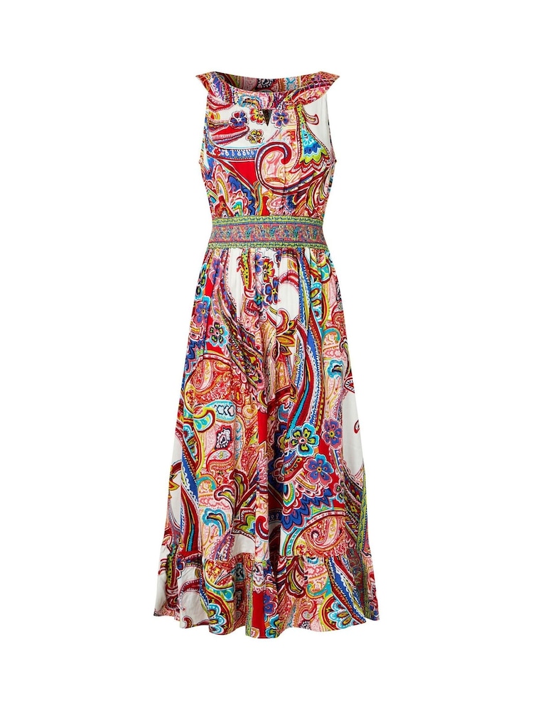 Joe Browns MultiMulti Statement Paisley Halterneck Shirred Waist Maxi Dress - Image 5 of 5