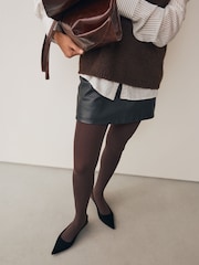 Chocolate Brown 3D 60 Denier Maternity Tights - Image 2 of 3