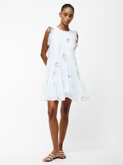 French Connection White Kirsty Holland Tiered Dress - Image 3 of 4