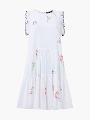 French Connection White Kirsty Holland Tiered Dress - Image 4 of 4
