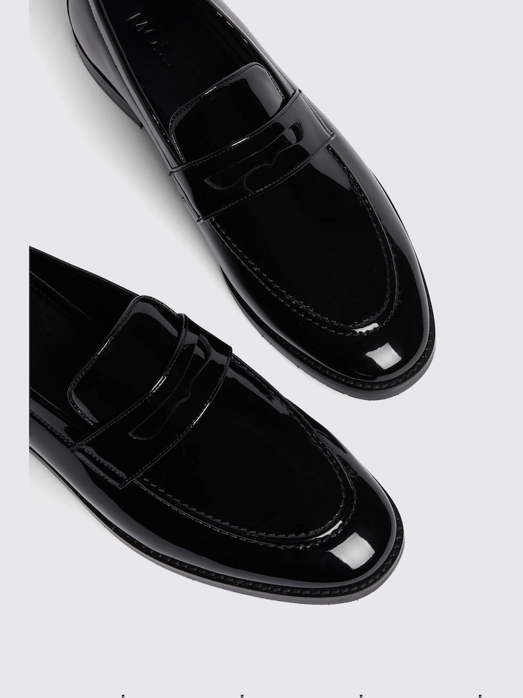 MOSS Black Patent Loafers - Image 3 of 4
