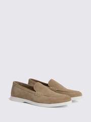 MOSS Natural Nude Lewisham Suede Casual Loafers - Image 2 of 4
