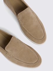 MOSS Natural Nude Lewisham Suede Casual Loafers - Image 3 of 4