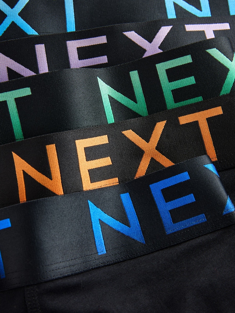 Black Bright Ombre Text Waistband 10 pack Cotton Rich Blend Hipsters Boxers - Image 14 of 14 Black Bright Ombre Text Waistband 10 pack Cotton Rich Blend Hipsters Boxers - Image 14 of 14