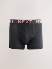 Black Bright Ombre Text Waistband 10 pack Cotton Rich Blend Hipsters Boxers - Image 2 of 14