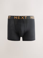 Black Bright Ombre Text Waistband 10 pack Cotton Rich Blend Hipsters Boxers - Image 3 of 14