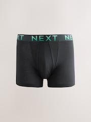 Black Bright Ombre Text Waistband 10 pack Cotton Rich Blend Hipsters Boxers - Image 5 of 14