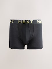 Black Bright Ombre Text Waistband 10 pack Cotton Rich Blend Hipsters Boxers - Image 6 of 14