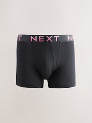 Black Bright Ombre Text Waistband 10 pack Cotton Rich Blend Hipsters Boxers - Image 8 of 14