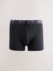 Black Bright Ombre Text Waistband 10 pack Cotton Rich Blend Hipsters Boxers - Image 9 of 14