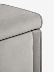 Soft Velvet Mid Grey Stanton Upholstered Ottoman Storage Bed Frame with Ottoman Bench - Image 13 of 14