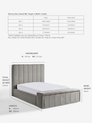 Soft Velvet Mid Grey Stanton Upholstered Ottoman Storage Bed Frame with Ottoman Bench - Image 4 of 11