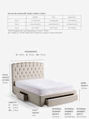 Wool Blend Natural Stone Farringdon Upholstered Drawer Storage Bed Ottoman Storage Bed Frame - Image 5 of 7