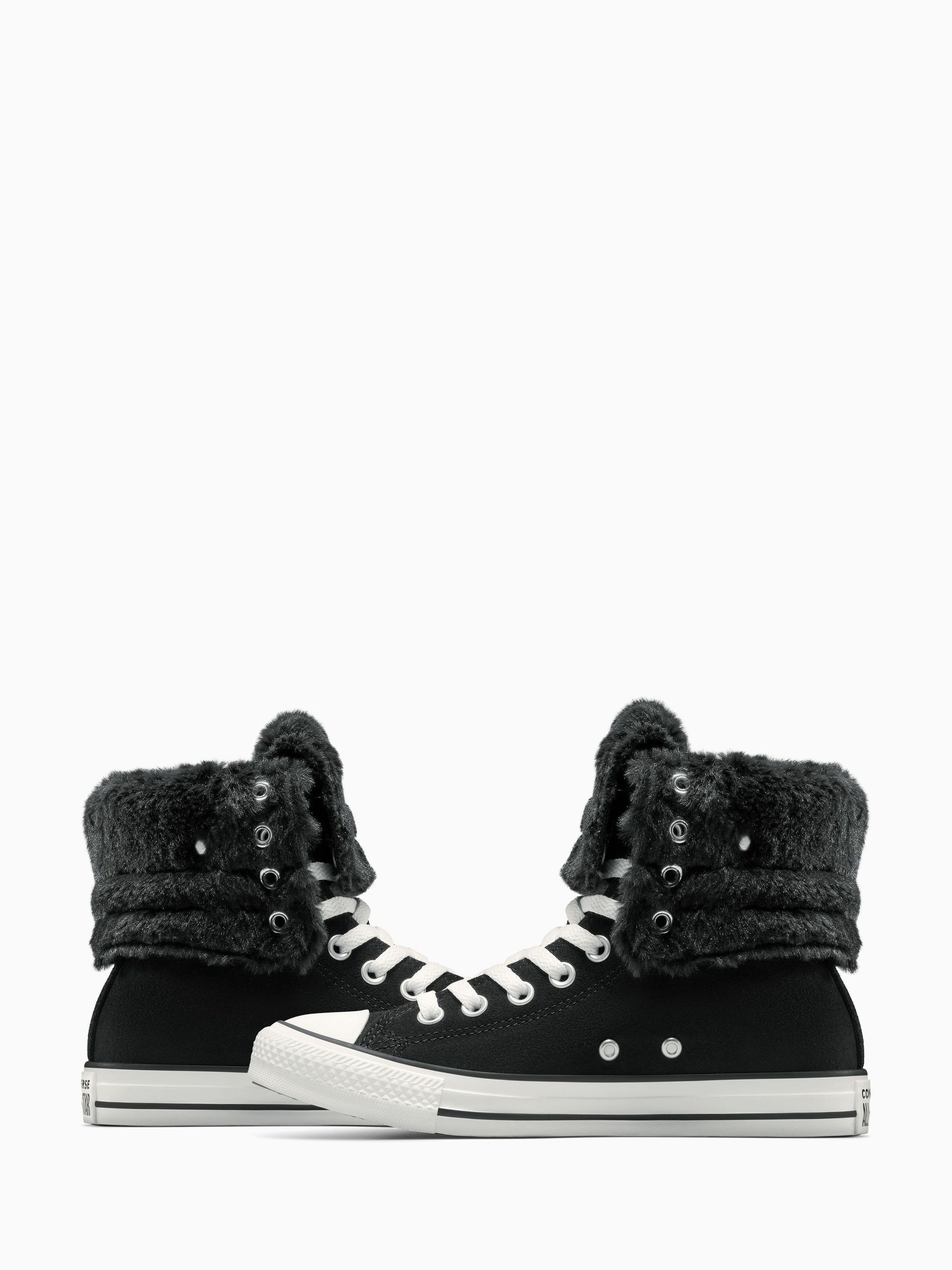 Buy Converse Black Chuck Taylor All Star Fold Over Faux Fur Winter Buy Converse Black Chuck Taylor All Star Fold Over Faux Fur Winter