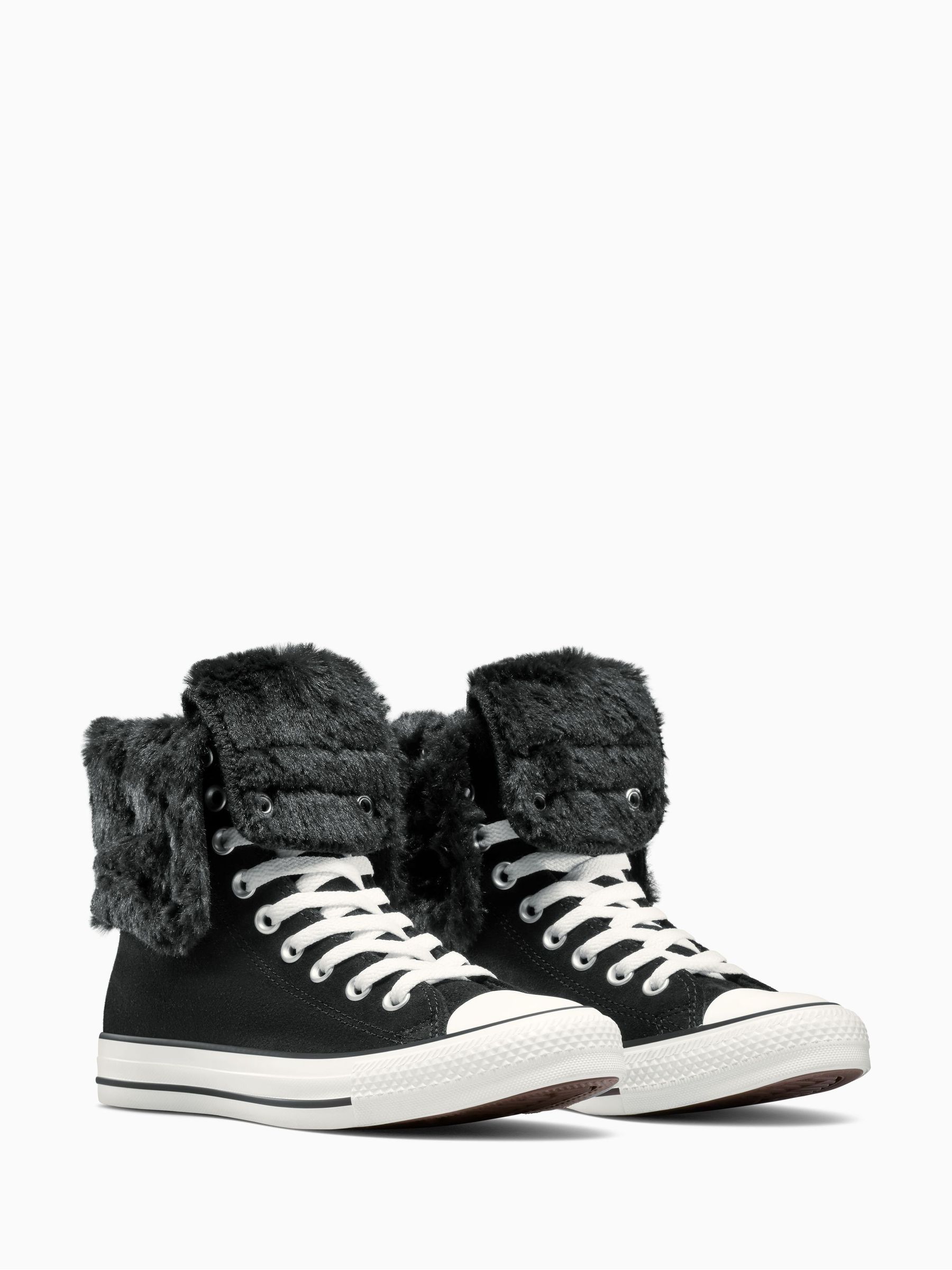フワフワロングCONVERSE Buy Converse Brown Chuck Taylor All Star Fold Over Faux Fur Winter 靴