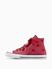 Converse Red Chuck Taylor Kids Bow High Trainers - Image 2 of 8