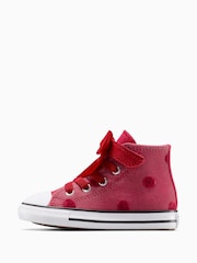 Converse Red Chuck Taylor Toddler Bow High Trainers - Image 3 of 9