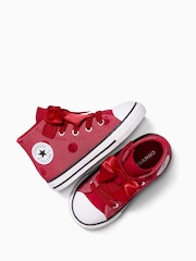 Converse Red Chuck Taylor Toddler Bow High Trainers - Image 7 of 9