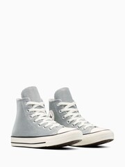 Converse Grey Chuck Taylor All Star Sparkle Shine High Trainers - Image 5 of 10