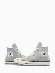 Converse Grey Chuck Taylor All Star Sparkle Shine High Trainers - Image 6 of 10