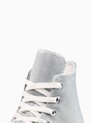 Converse Grey Chuck Taylor All Star Sparkle Shine High Trainers - Image 8 of 10