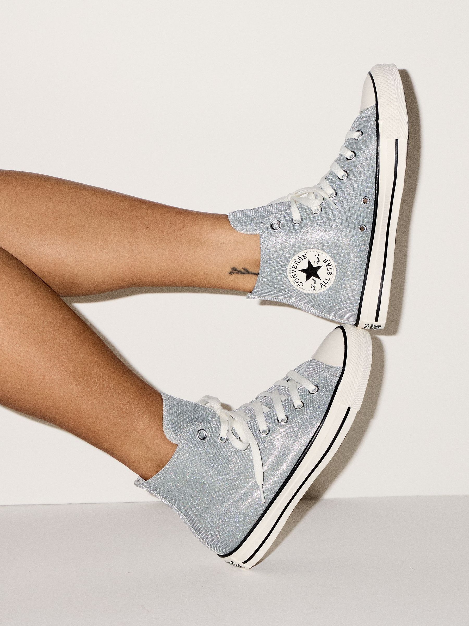 Buy Converse Grey Chuck Taylor All Star Sparkle Shine High