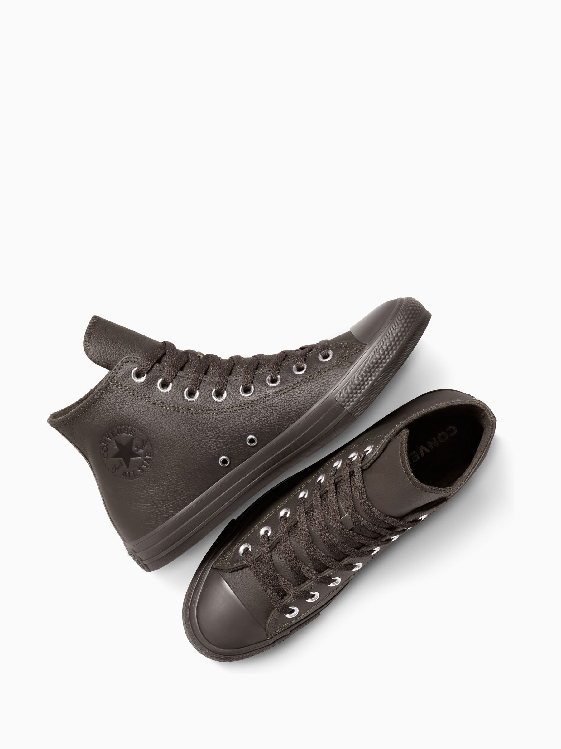 Buy Converse Brown Chuck Taylor All Star Leather Trainers from