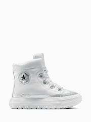 Converse Silver Chuck Taylor Kid Lift Trainers - Image 1 of 7
